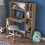 Hanah Home HA104 - 2025 Escritorio de estudio con estantería Roble